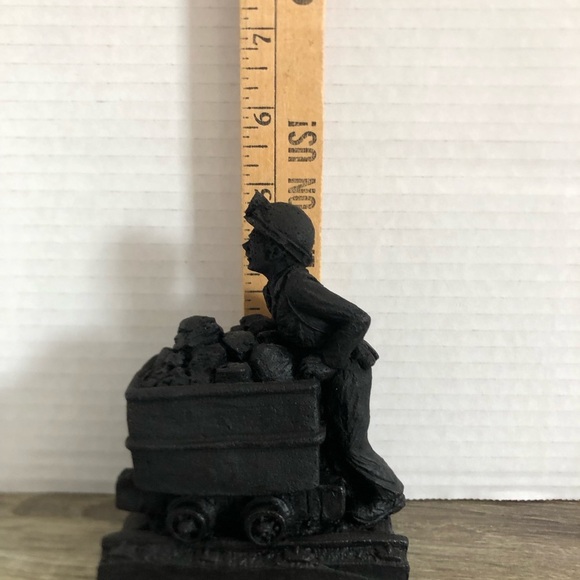 Black Miner Sculpture Made with Coal - Picture 8 of 10